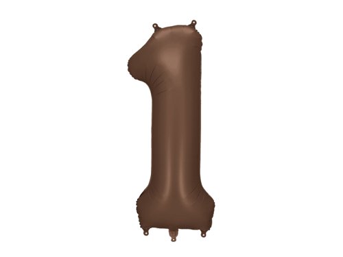 Foil balloon Number ''1'', 86 cm, mocha. Foil balloon Number ''1'', 86 cm, mocha.
