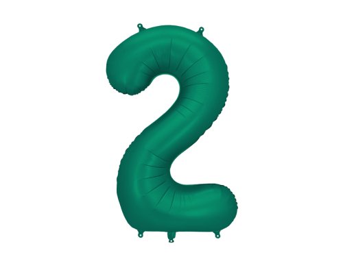 Foil Balloon Number ''2'', 86cm, Bottle Green Foil Balloon Number ''2'', 86cm, Bottle Green