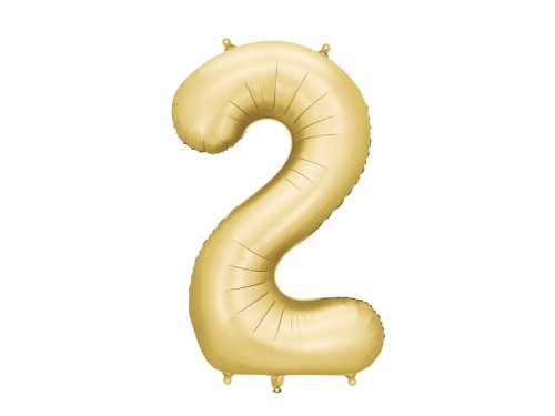 Foil balloon Number ''2'', 86 cm, gold. Foil balloon Number ''2'', 86 cm, gold.