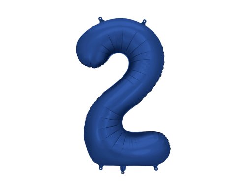 Foil Balloon Number ''2'', 86cm, navy blue Foil Balloon Number ''2'', 86cm, navy blue