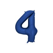 Foil Balloon Number ''4'', 86cm, navy blue