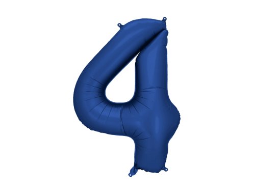 Foil Balloon Number ''4'', 86cm, navy blue Foil Balloon Number ''4'', 86cm, navy blue