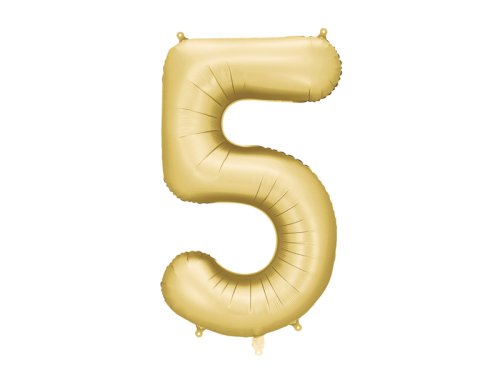 Foil balloon Number ''5'', 86 cm, gold. Foil balloon Number ''5'', 86 cm, gold.