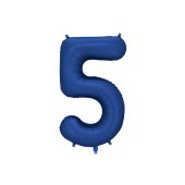 Foil Balloon Number ''5'', 86cm, navy blue
