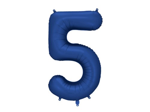 Foil Balloon Number ''5'', 86cm, navy blue Foil Balloon Number ''5'', 86cm, navy blue