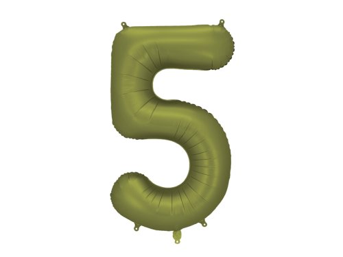 Foil Balloon Number ''5'', 86cm, olive Foil Balloon Number ''5'', 86cm, olive