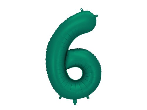 Foil Balloon Number ''6'', 86cm, Bottle Green