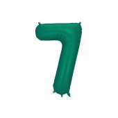 Foil Balloon Number ''7'', 86cm, Bottle Green
