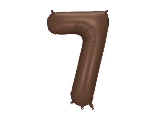 Foil balloon Number ''7'', 86 cm, mocha.