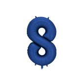 Foil Balloon Number ''8'', 86cm, navy blue
