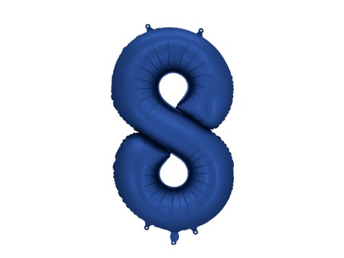 Foil Balloon Number ''8'', 86cm, navy blue