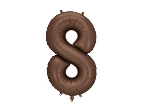 Foil balloon Number ''8'', 86 cm, mocha.