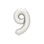 Foil balloon Number ''9'', 86 cm, silver