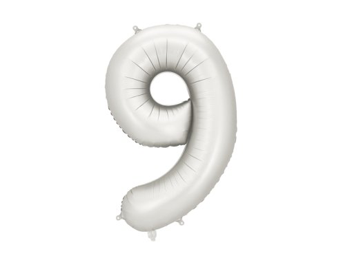 Foil balloon Number ''9'', 86 cm, silver