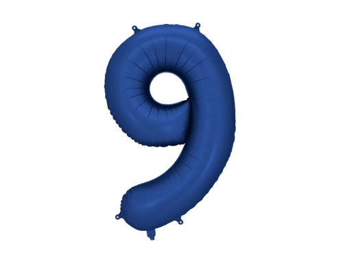 Foil Balloon Number ''9'', 86cm, navy blue Foil Balloon Number ''9'', 86cm, navy blue