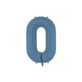 Foil Balloon Number ''0'', 86cm, navy blue