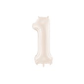 Foil Balloon Number ''1'', 86cm, light warm grey