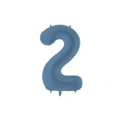 Foil Balloon Number ''2'', 86cm, navy blue