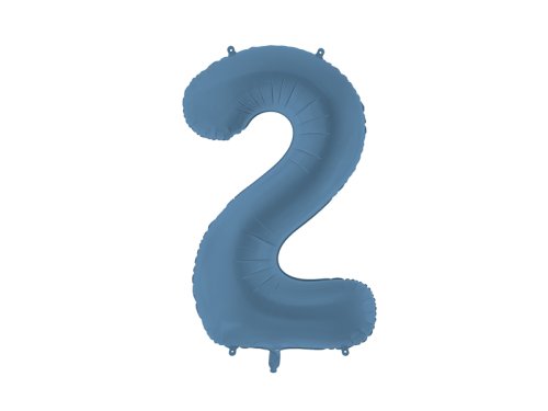 Foil Balloon Number ''2'', 86cm, navy blue Foil Balloon Number ''2'', 86cm, navy blue