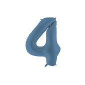 Foil Balloon Number ''4'', 86cm, navy blue
