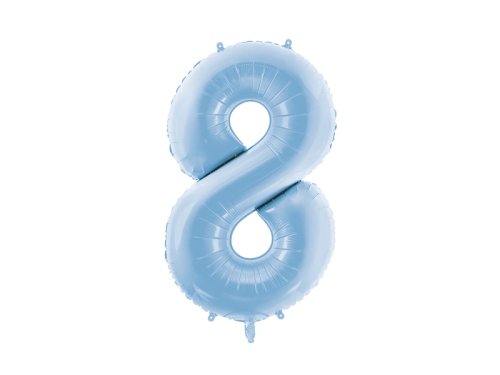 Foil Balloon Number ''8'', 86cm, misty blue Foil Balloon Number ''8'', 86cm, misty blue
