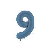 Foil Balloon Number ''9'', 86cm, navy blue