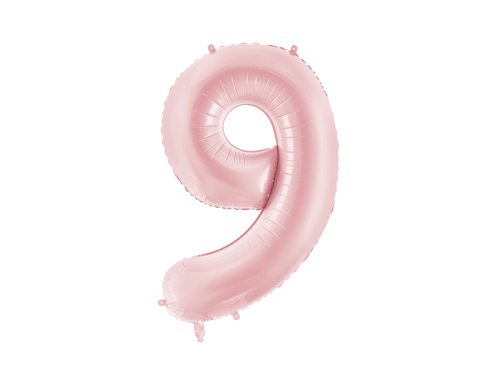 Foil Balloon Number ''9'', 86cm, light pink Foil Balloon Number ''9'', 86cm, light pink