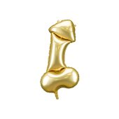 Foil Balloon Penis, 55.5x112 cm, gold