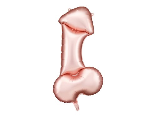 Foil balloon Penis, 55.5x112 cm, rose gold Foil balloon Penis, 55.5x112 cm, rose gold