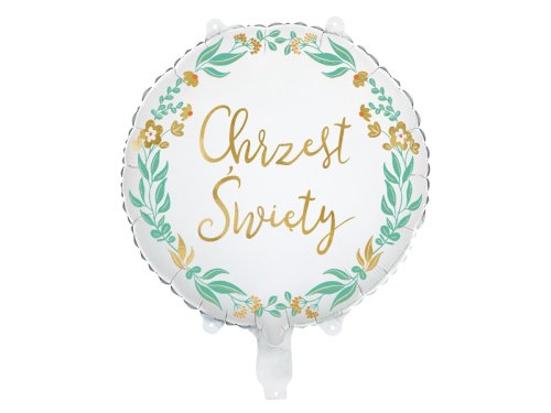 Foil balloon ''Chrzest Święty'', 45 cm, mix Foil balloon ''Chrzest Święty'', 45 cm, mix