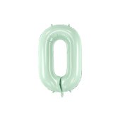 Foil Balloon Number ''0'', 72cm, green