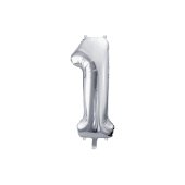 Foil Balloon Number ''1'', 72cm, silver