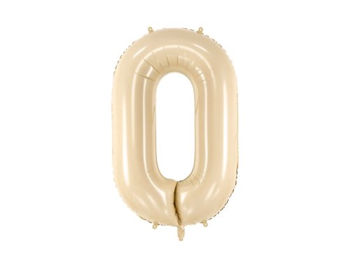 Foil Balloon Number ''0'', 72cm, beige Foil Balloon Number ''0'', 72cm, beige