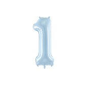 Foil Balloon Number ''1'', 72cm, light blue