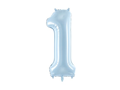 Foil Balloon Number ''1'', 72cm, light blue Foil Balloon Number ''1'', 72cm, light blue