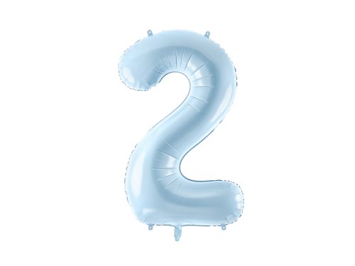 Foil Balloon Number ''2'', 72cm, light blue Foil Balloon Number ''2'', 72cm, light blue