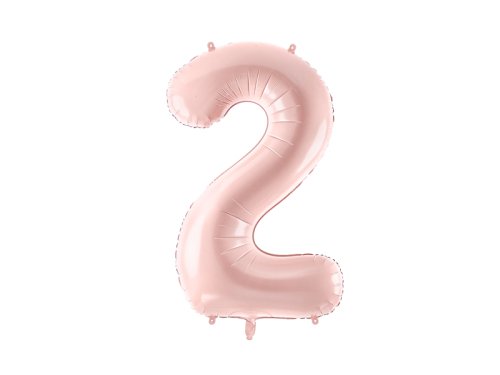 Foil Balloon Number ''2'', 72cm, light pink Foil Balloon Number ''2'', 72cm, light pink