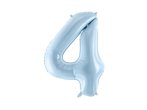 Foil Balloon Number ''4'', 72cm, light blue Foil Balloon Number ''4'', 72cm, light blue
