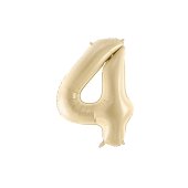 Foil Balloon Number ''4'',72cm, beige