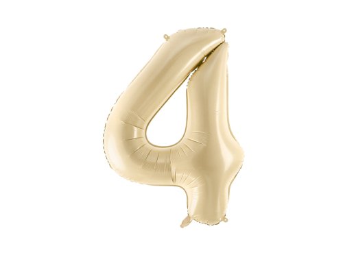 Foil Balloon Number ''4'',72cm, beige Foil Balloon Number ''4'',72cm, beige