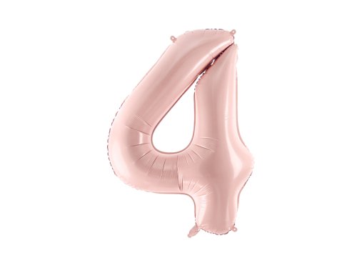 Foil Balloon Number ''4'', 72cm, light pink Foil Balloon Number ''4'', 72cm, light pink