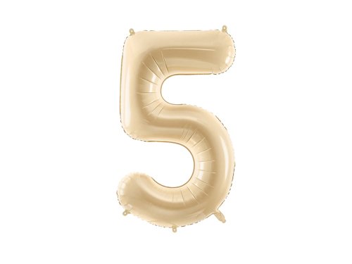 Foil Balloon Number ''5'', 72cm, beige Foil Balloon Number ''5'', 72cm, beige