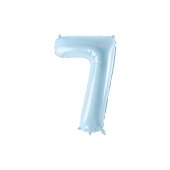 Foil Balloon Number ''7'', 72cm, light blue