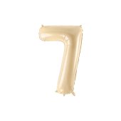 Foil Balloon Number ''7'', 72cm, beige