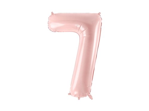 Foil Balloon Number ''7'', 72cm, light pink Foil Balloon Number ''7'', 72cm, light pink