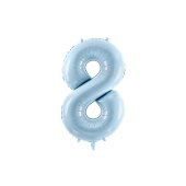 Foil Balloon Number ''8'', 72cm, light blue