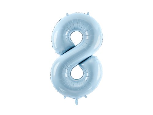 Foil Balloon Number ''8'', 72cm, light blue Foil Balloon Number ''8'', 72cm, light blue