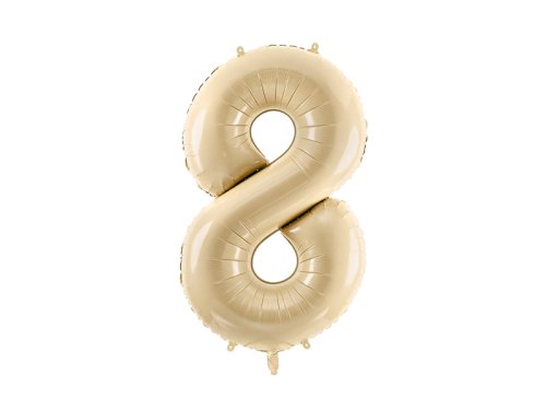 Foil Balloon Number ''8'', 72cm, beige Foil Balloon Number ''8'', 72cm, beige