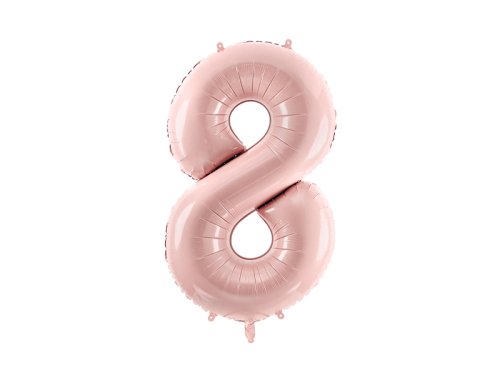 Foil Balloon Number ''8'', 72cm, light pink Foil Balloon Number ''8'', 72cm, light pink