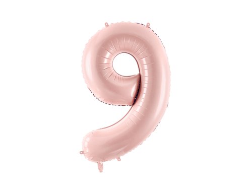 Foil Balloon Number ''9'', 72cm, light pink Foil Balloon Number ''9'', 72cm, light pink